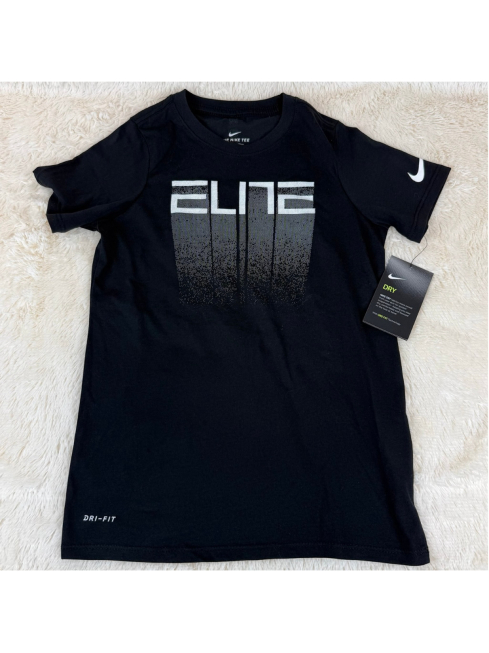 Boys Nike Elite Dri-Fit black short sleeve shirt NWT-S